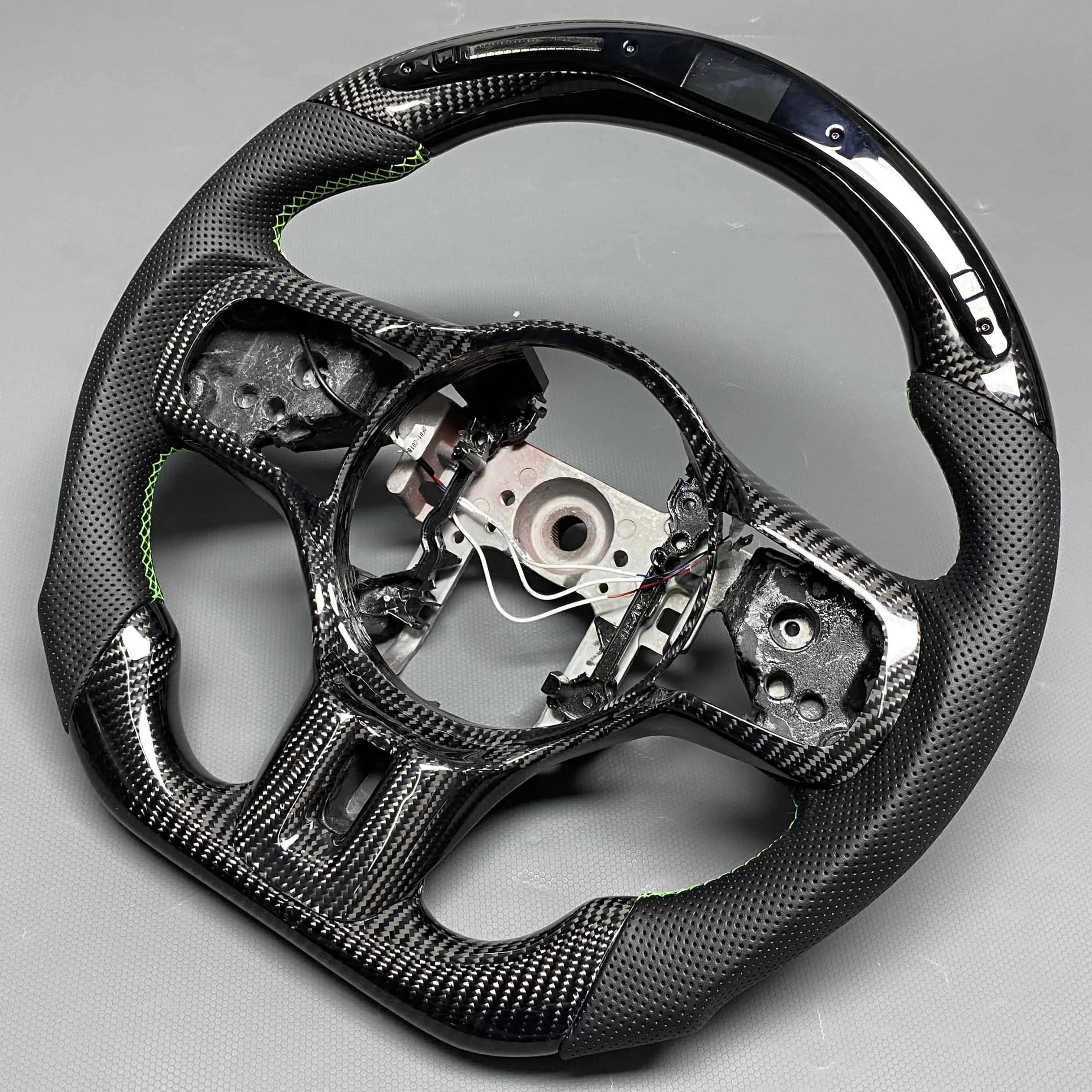 Customized carbon fiber steering wheel for Mitsubishi Evolutionary EVO X 8 9 10 2008-2015 LED display racing accessories