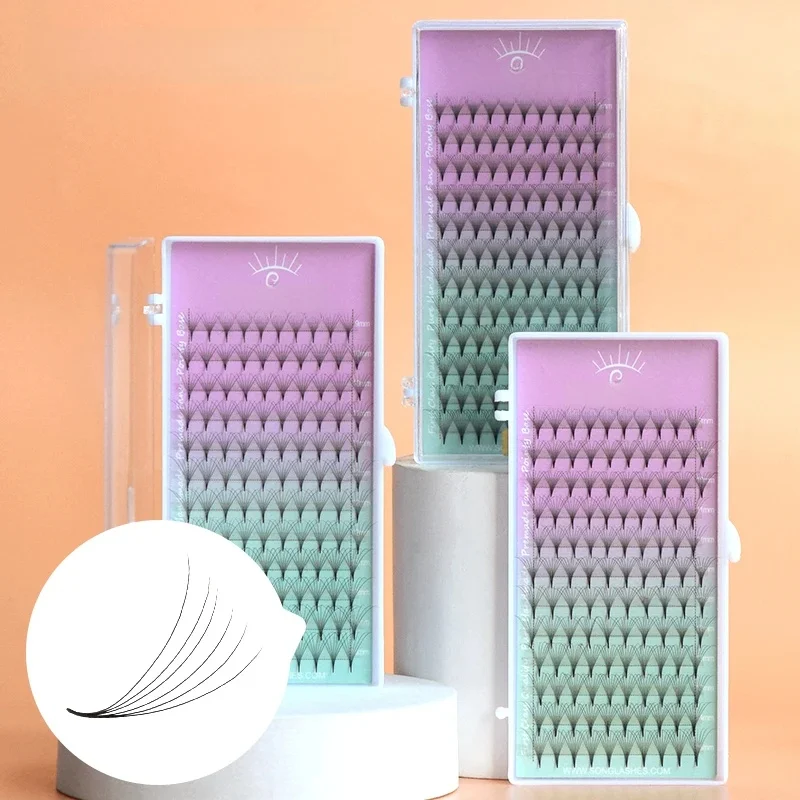 SONG LASHES 12 rzędów Pointy Base gotowe przedłużanie rzęs dla profesjonalnych rzęsoznawców Połączenie zalet długich rzęs — zdjęcie 2