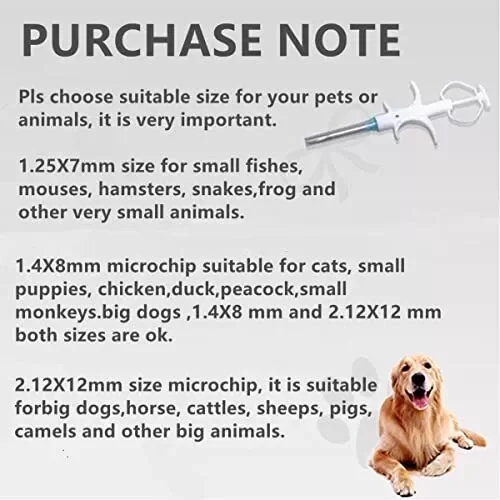 10Pcs 1.4x8mm 미니 마이크로 칩 RFID 동물 태그 트랜스폰더 애완 동물 ID 주사기 FDX-B