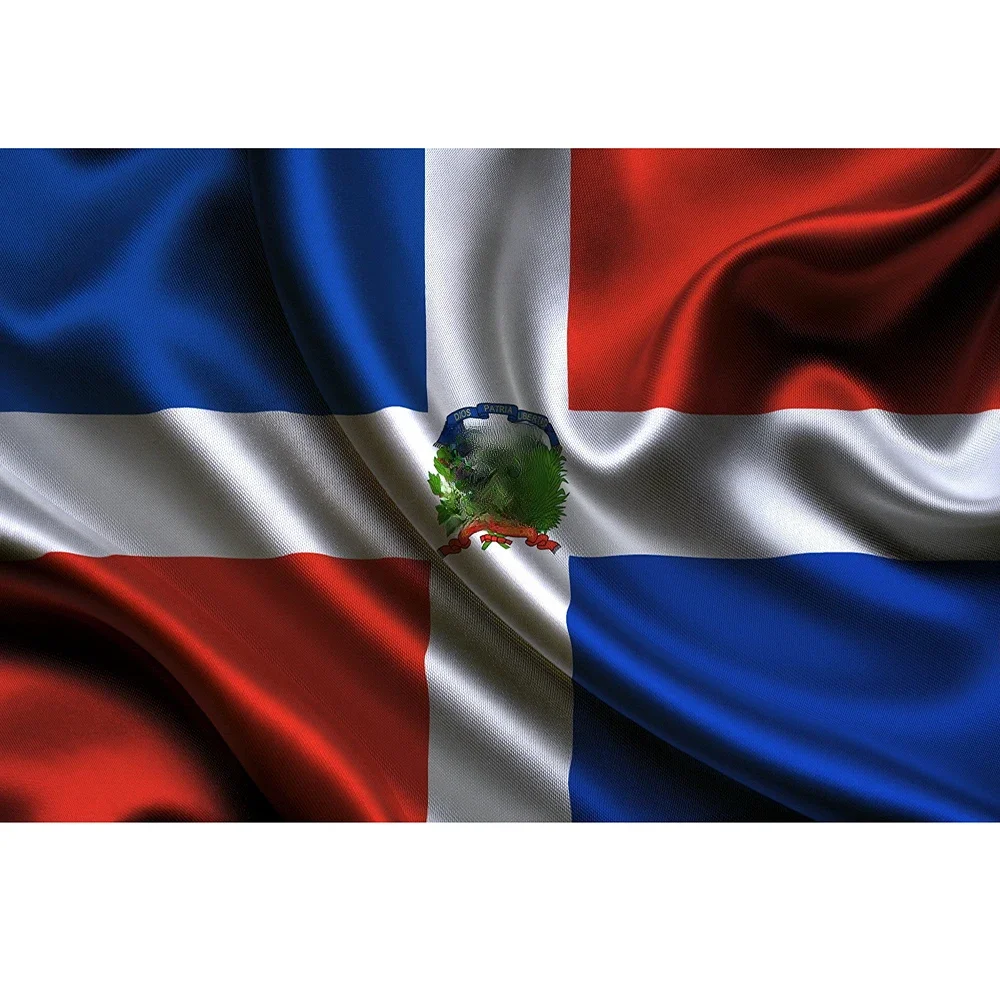90X150Cm Wiszący poliester Republika Dominikańska Baner narodowy na zewnątrz Duża flaga do dekoracji — zdjęcie 2