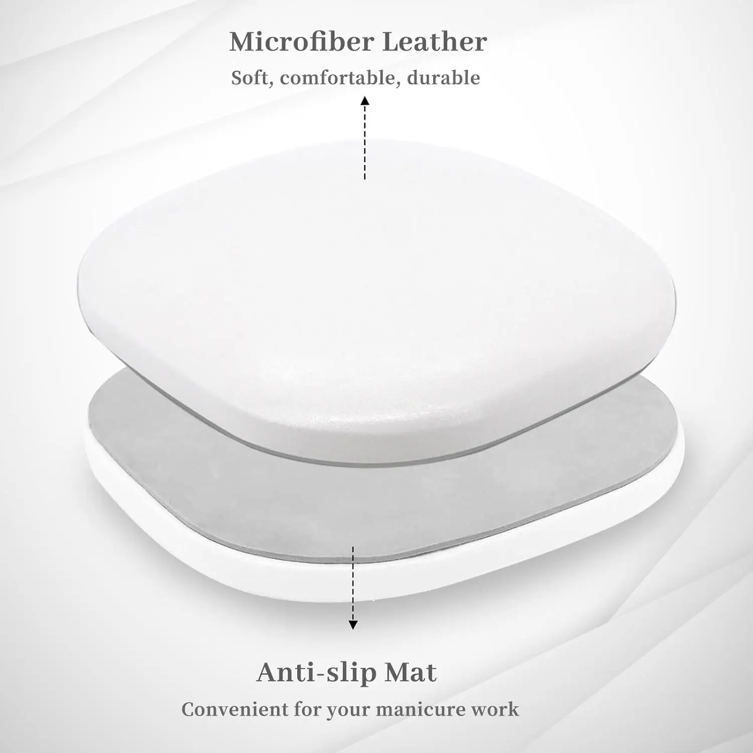 Square Microfiber Leather Nail Arm Rest Professional Non-Slip Nail Technician Arm Rest Pillow Cushion Salon Manicure Elbow Pad