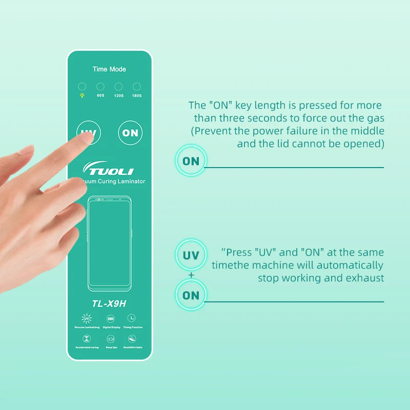 TUOLI New Hot UV X9HA Glass Hydrogel Film Screen Protector For TL168 TL568 Cut Vacuum Curing Machine Support in All Phone Model