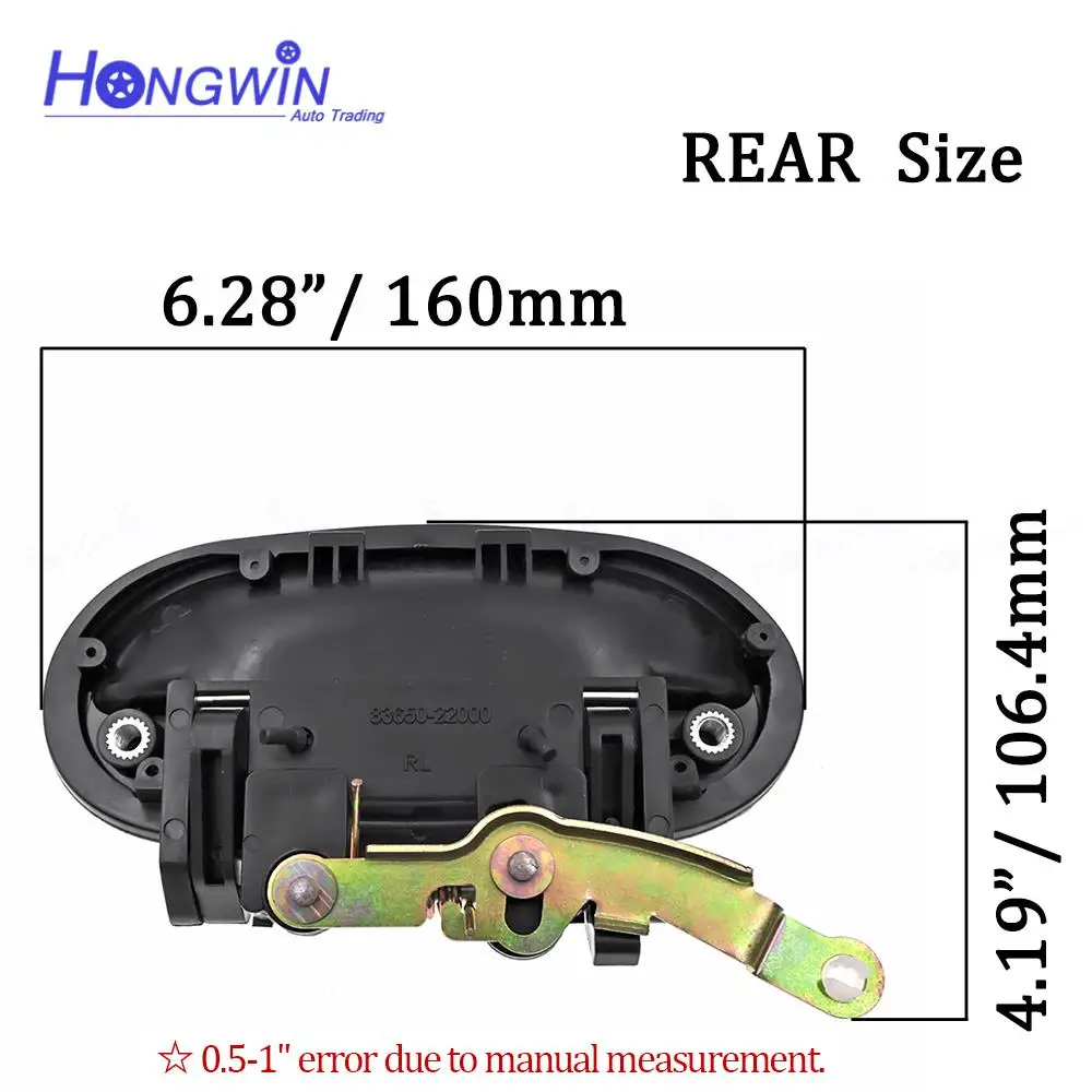 4/2/1PCS Car Exterior Door Handle For Hyundai Accent 1995 1996 1997 1998 1999 82660-22000 82650-22000 83660-22000 83650-22000