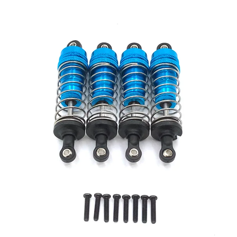 4 stuks/1 set metalen voor- en achter universele schokdemper voor Wltoys 124019 144001   RC auto-upgradeonderdelen - afbeelding 2