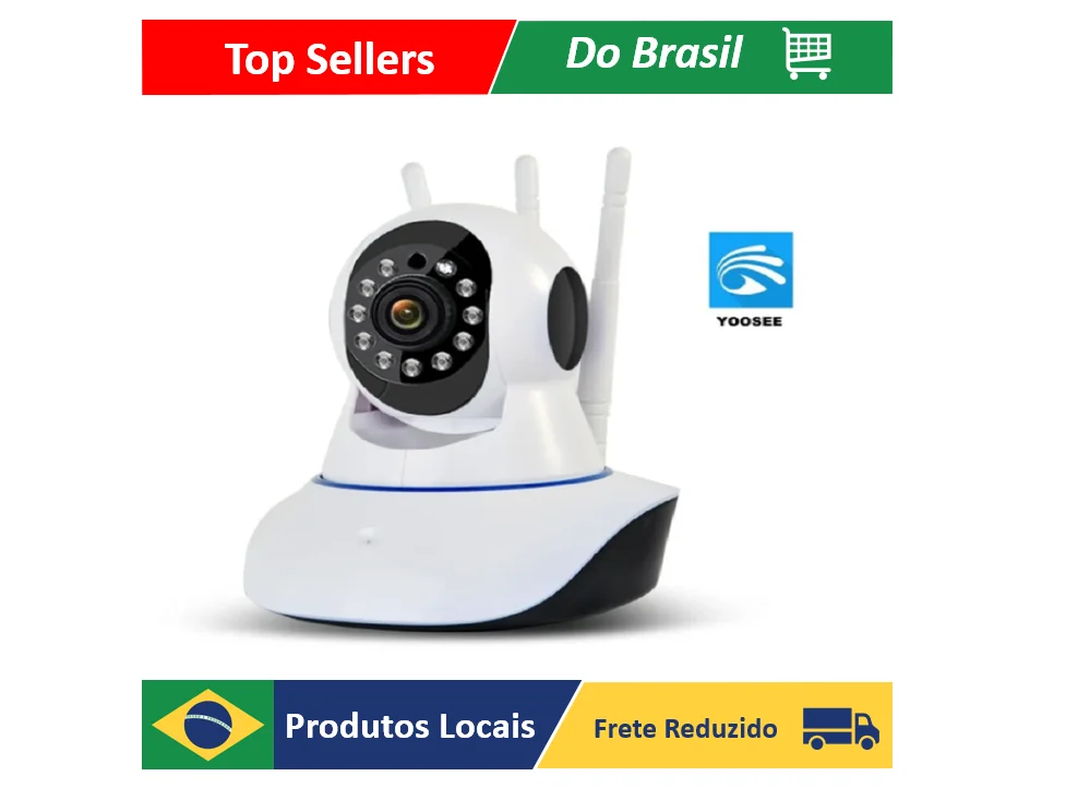 NEVERDIE STORE - (security protection)Camera Robo 3 Antenas Ip Wifi 360º 720p Sistema Yoosee ENVIO RAPIDO PARA TODO O BRASIL