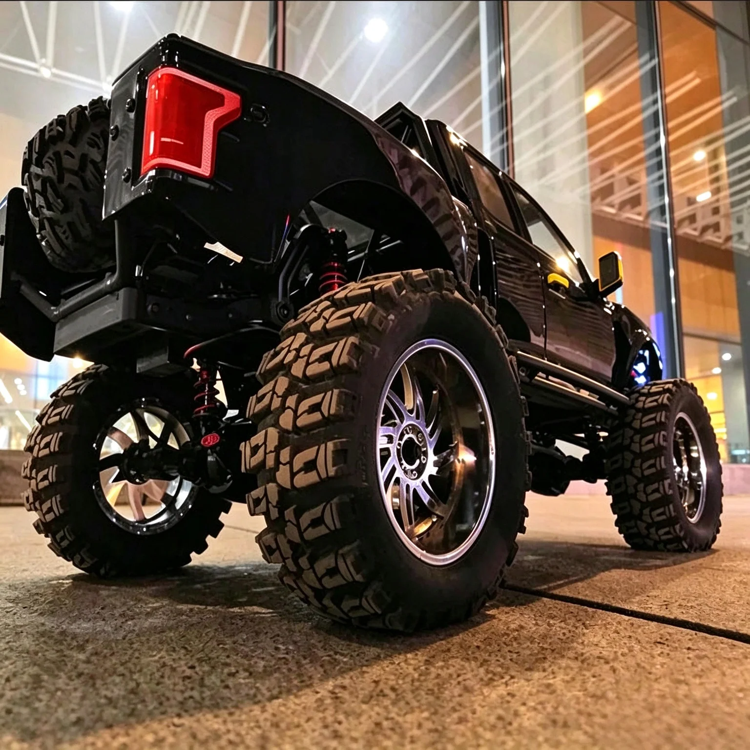 4pcs D1RC 3.2 Inch Realistic Sun‑Style Metal Wheel Rims RC Crawler Upgrade Parts Compatible with Axial SCX10 III, Traxxas TRX‑4