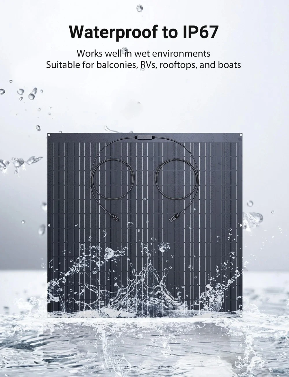 LIONSHEE Flexibles Solarmodul 2er-Pack (insgesamt 480 W), 2 × 240 W 17,55 % monokristallines PERC-PV-Modul, IP67, biegsam für Camping und netzunabhängige Nutzung – Detail 9
