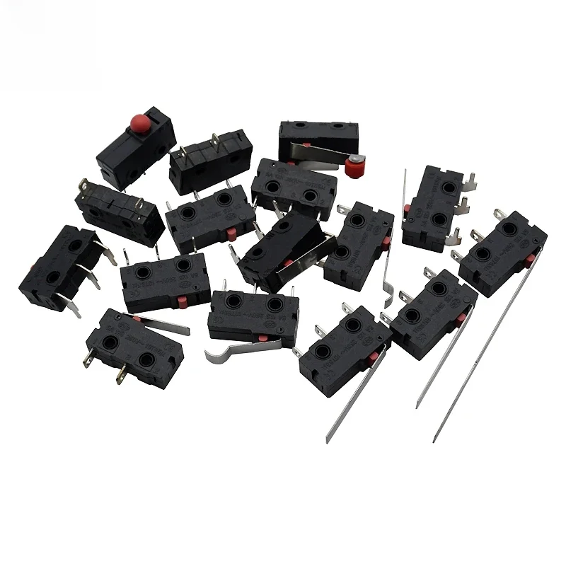 10szt KW12 Podróżny przełącznik graniczny Przycisk kontaktowy KW11-3Z-2 Roller Prosty uchwyt/pręt łukowy Micro Switch NO/NC 2/3 PIN 5A 125V/250V — zdjęcie 2