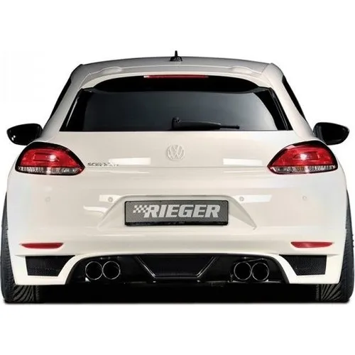 

For Volkswagen Scirocco (2009-2014) Rear Bumper Attachment - Diffuser (plastic) - Lights Horn Racer Spoiler Wings Chrome Tuning