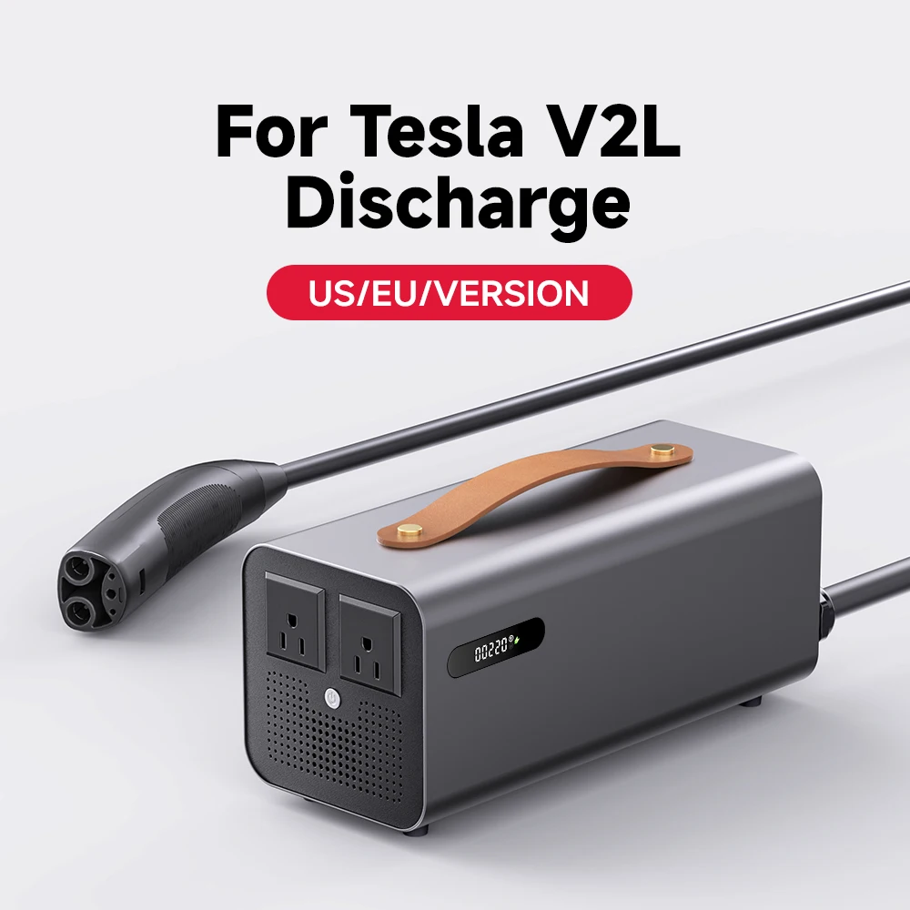 For Tesla V2L Discharge Portable 3.5KW NACS CCS2 Socket EV Discharger V2L V2V Adapter Battery Discharge For Tesla Model X S Y