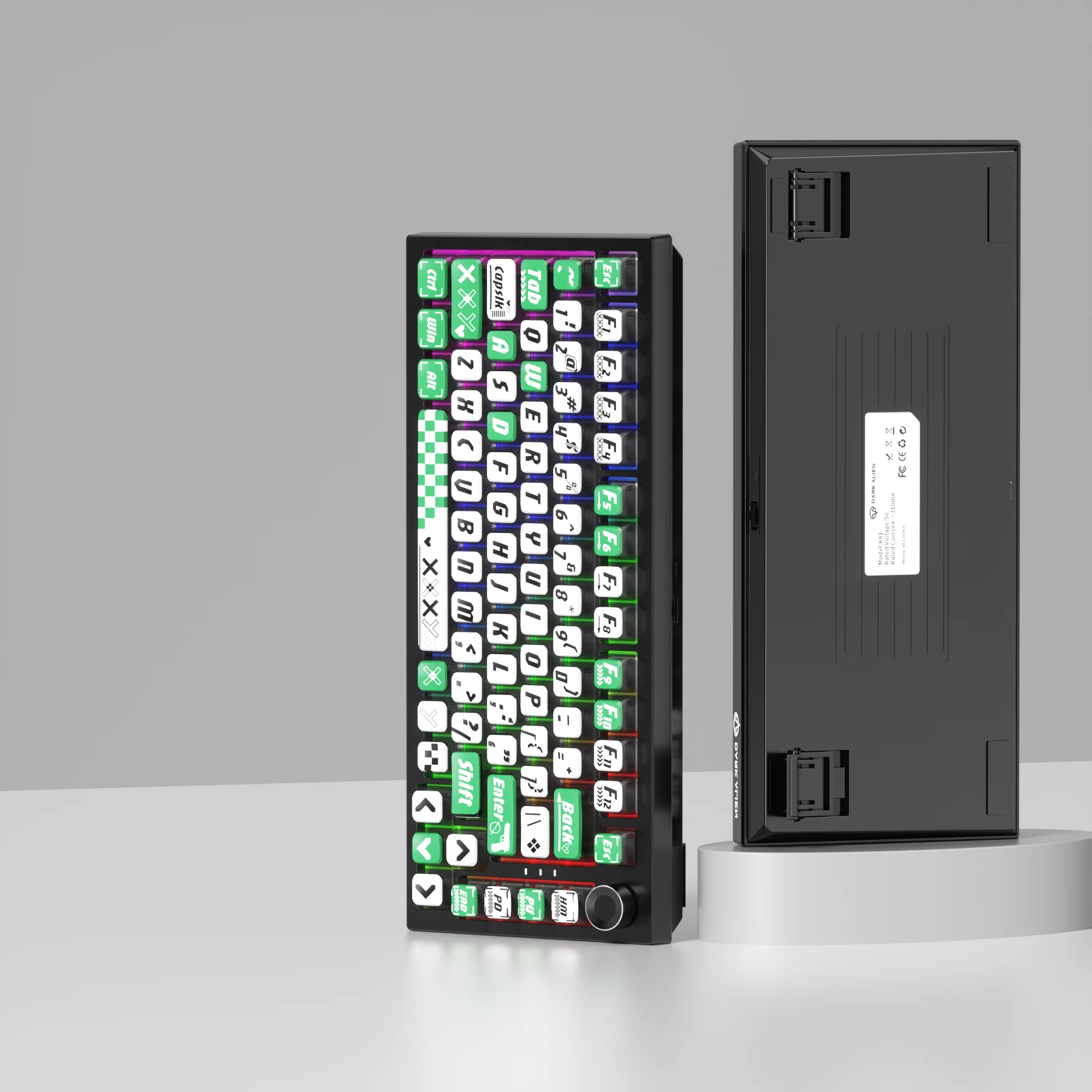 

118-Key Keycap Set Green Printed Theme Four-Side Translucent Sublimation Mechanical Keyboard Keycap Set