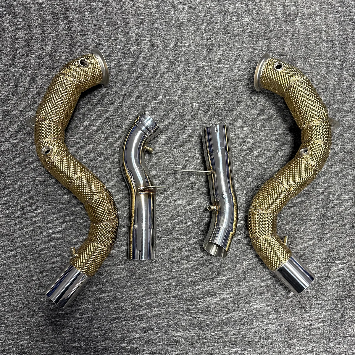 New Racing Downpipe Exhaust for 2015-2023 Mercedes-Benz C63 C63S AMG W205 V8 4.0TT M177 Test Pipe Downpipe