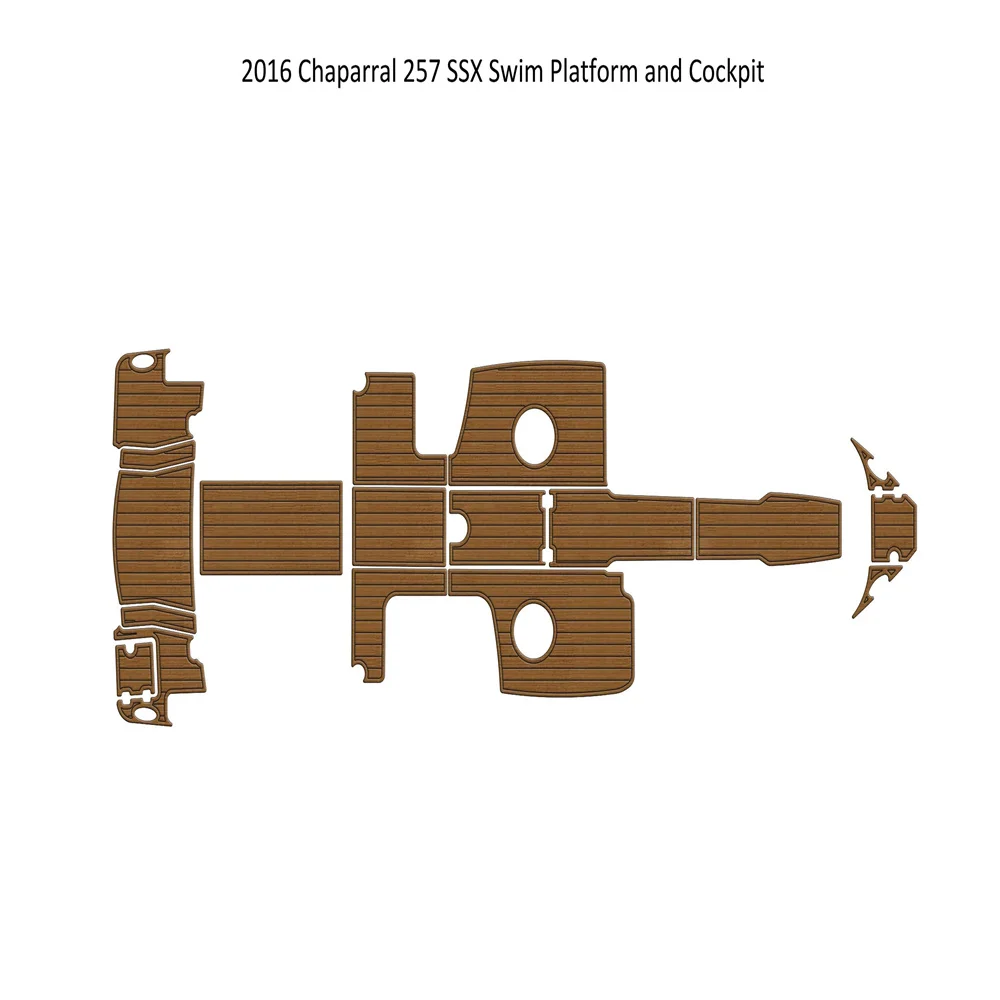 

2016 Chaparral 257 SSX Swim Platform Cockpit Boat EVA Foam Faux Teak Floor Pad EVA Boat Floor Mat EVA Foam Marine Decking