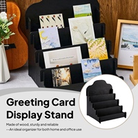 Card Display Stand Portable Wood Shelf Poster Organizer for Book Portable Card Display Holder Desktop Cosmetic