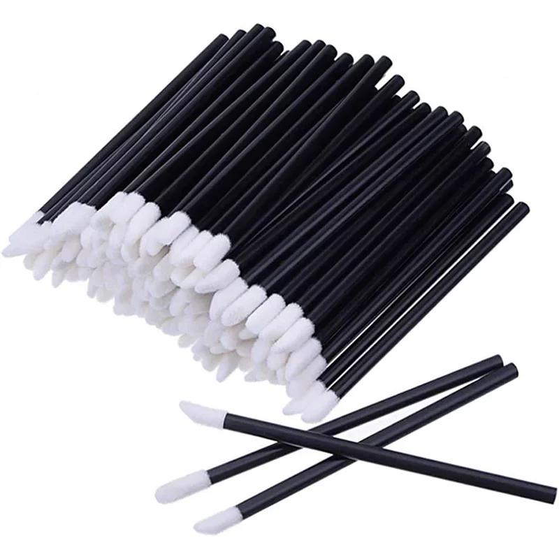 Groothandel 50/100 stuks Wegwerp Wimperborstel Mascara Applicator Wand Ogen Lip Cosmetica Borstels Extension Cosmetische Make up Gereedschap - afbeelding 2