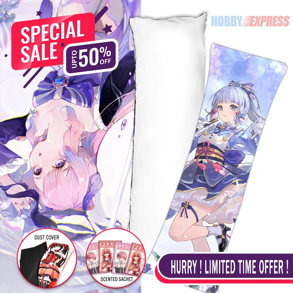 Hobby Express Anime Dakimakura Japanese Otaku Waifu Hugging Body Pillow Cover Kamisato x Sangonomiya Genshin Impact TBPC-0003