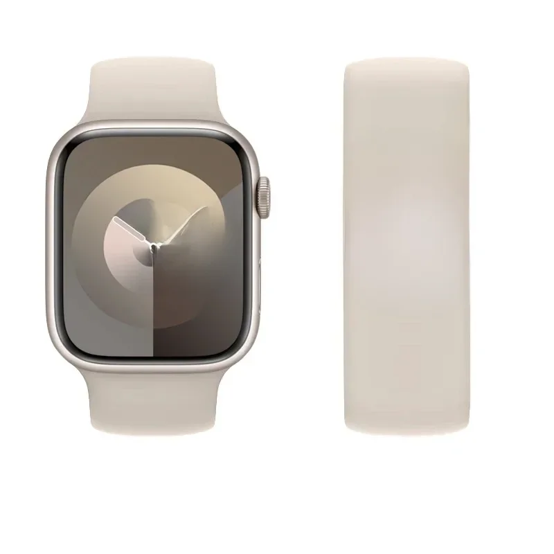 Solo Loop Silikon für Apple Watch Bands 40 mm 44 mm 45 41 49 mm 42 mm 46 mm 38 Armband iWatch Serie 11 10 9 8 7 6 SE3 Ultra2 Armband