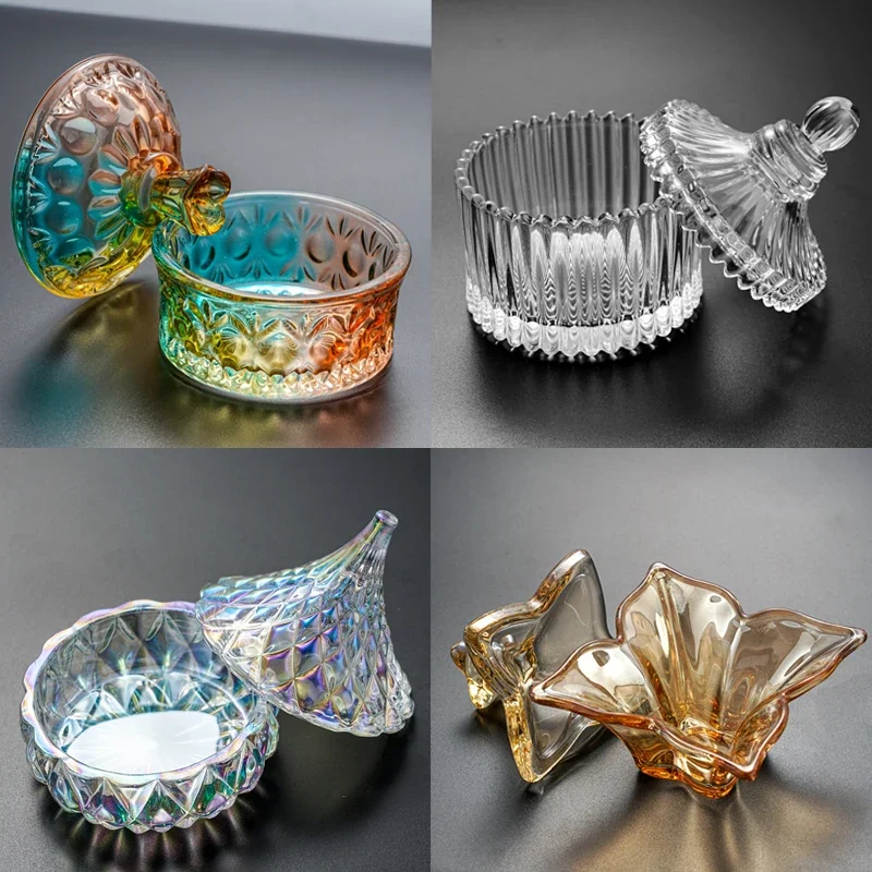 Nail Art akrylowe szkło tęczowy przezroczysty akrylowy uchwyt na kubek na proszek sprzęt narzędzia do paznokci Dappen Dish pokrywka miska Manicure Cup — zdjęcie 2