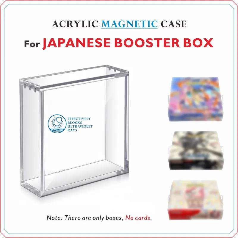 Acrylic Magnetic Display Case for Japanese Booster Box 5mm Clear Display Cases for Collectibles