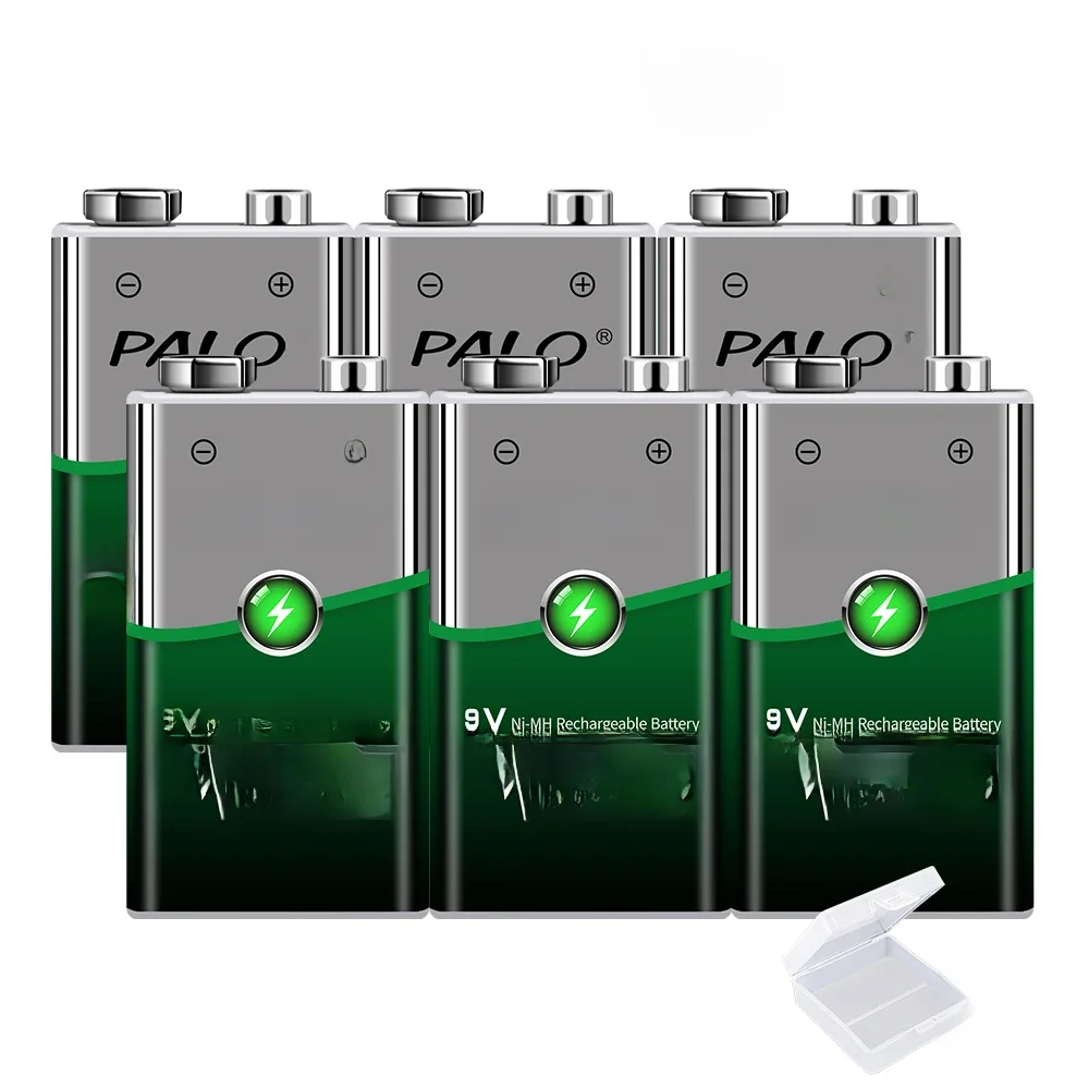 PALO 9V NIMH akumulator 6F22 9V akumulatory koronowe Batteri do wykrywacza metali helikopter RC Model mikrofon zabawka — zdjęcie 2