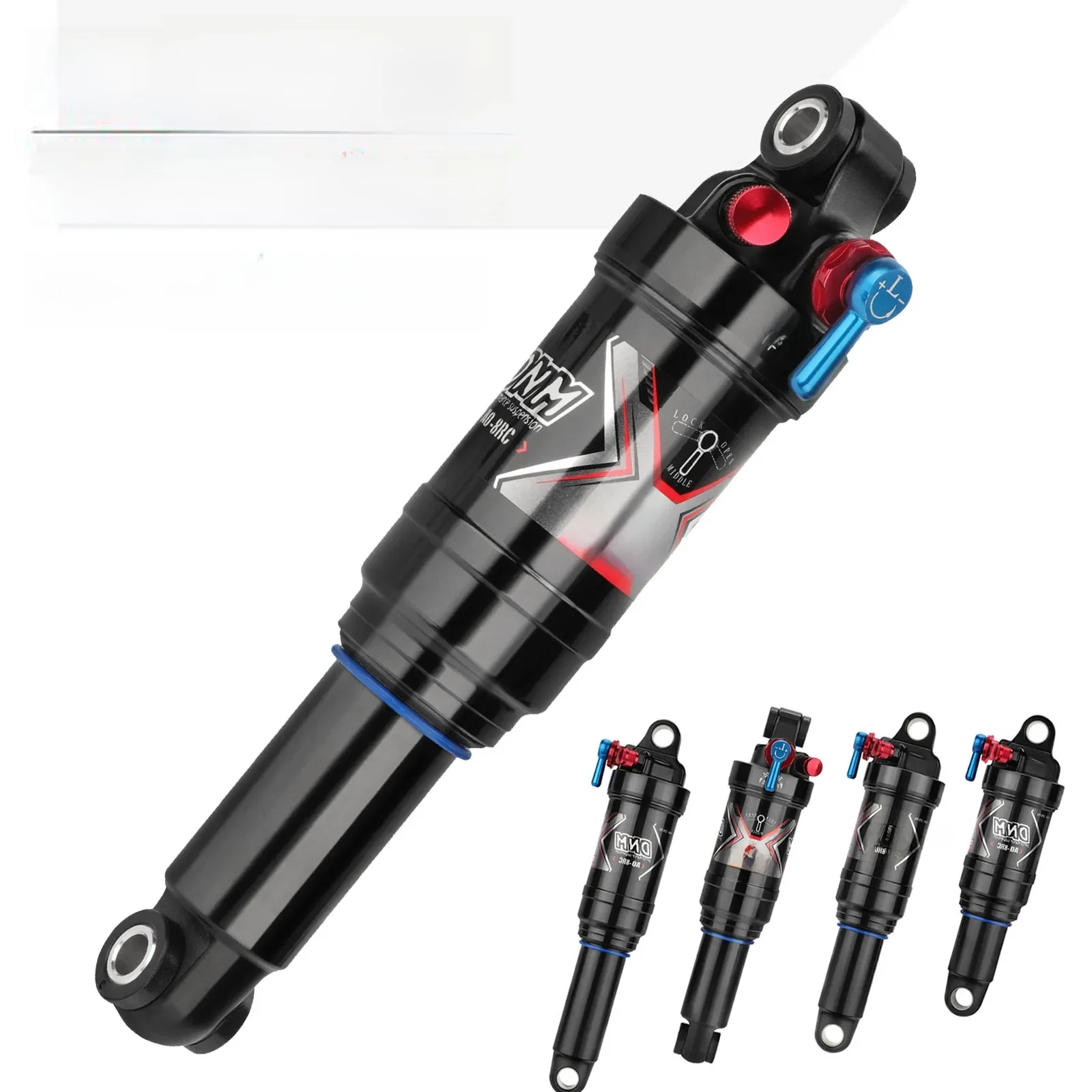 DNM AO8rc 165mm 190MM 210MM 230MM 200mm lucht schokdemper 190x50 verstelbare achter fiets demper met slot voor mtb XC - afbeelding 2