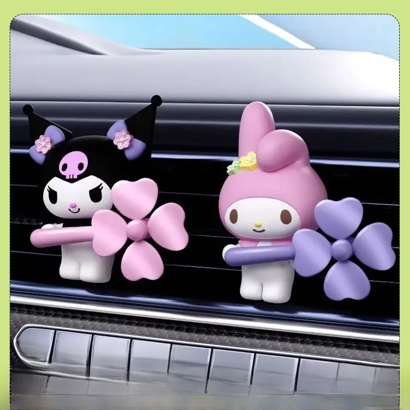 Anime Sanurgente Kuromi Cinnamoroll Car Fragrance, Mymelody, Pompompurin Smell, Vent Diffuse, Propeller réinitialisation, Accessoire de parfum