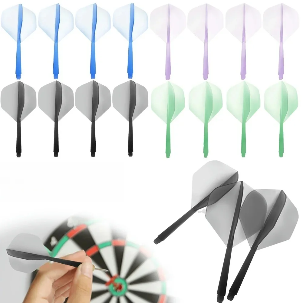 Vols et arbres de fléchettes intégrés, 3 à 15 pièces, fléchettes professionnelles Anti-chute, arbre et vols intégrés en plastique, accessoire de fléchettes