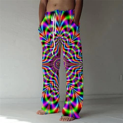 Men's Summer Pants Beach Pants Pocket Drawstring Elastic Waist Graphic Prints 3D Comfort Breathable Casual Streetwear Pants 6XL