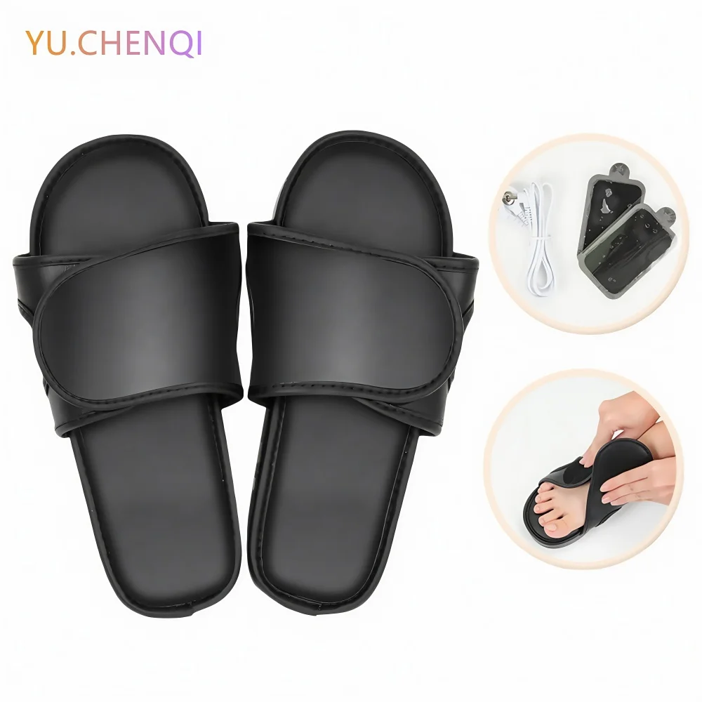 EMS Pulse Heating Vibration Acupoint Massager Skin-friendly Breathable Smart Foot Massage Shoes