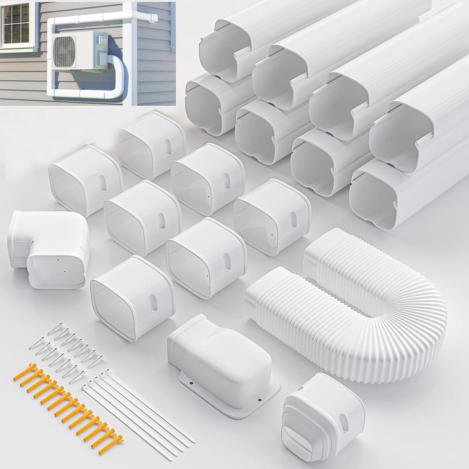 

Heavy-Duty Ventilation Duct Kit – Snap-Fit Installation, Weatherproof & High-Temp Resistant