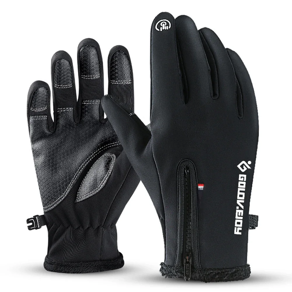 AliExpress Cycling Gloves Moto Gloves Winter Thermal Fleece Lined Winter Water Resistant Touch Screen Non-slip Motorbike Riding Gloves