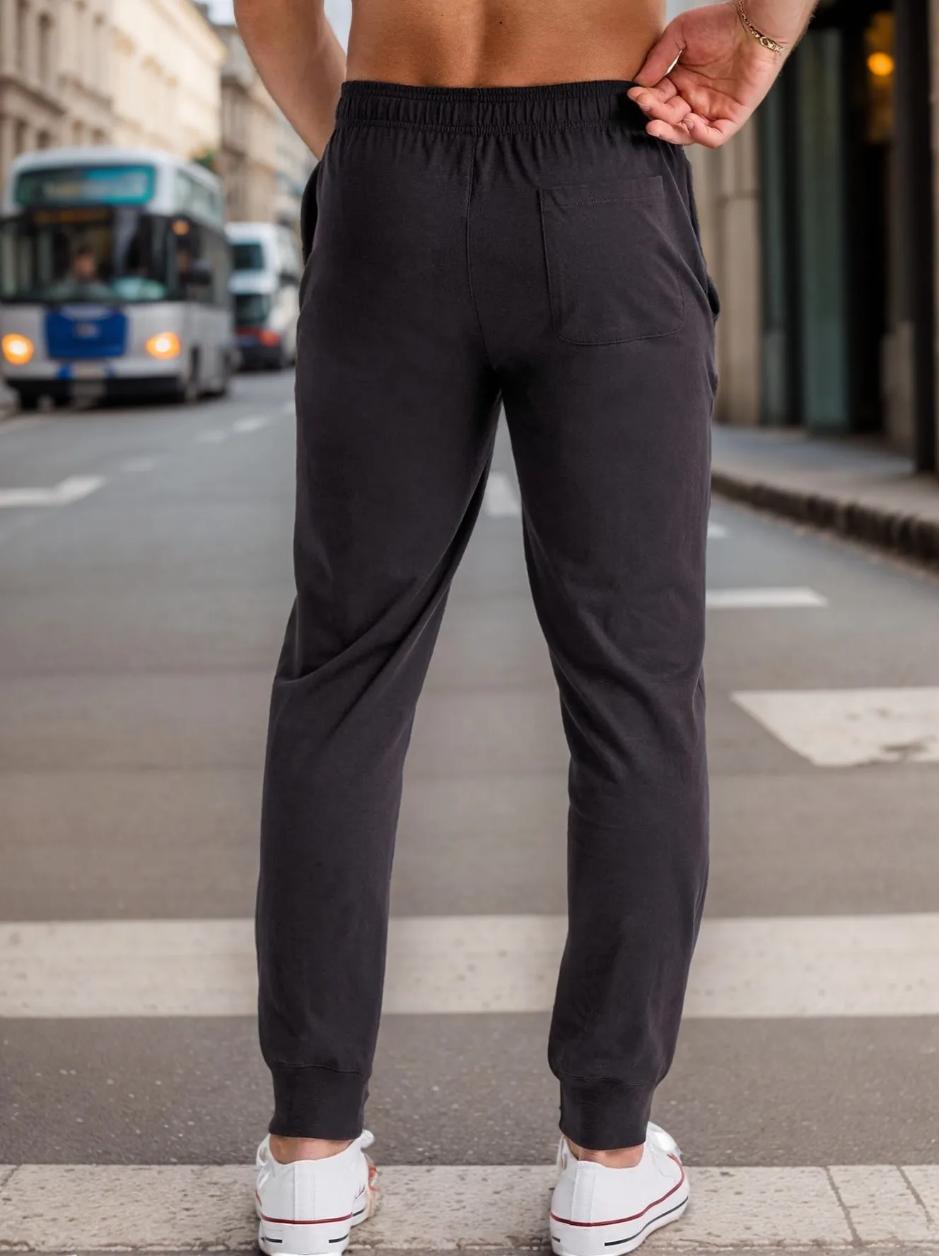 

Мужские спортивные повседневные брюки для бега, однотонные, 450 г, брюки