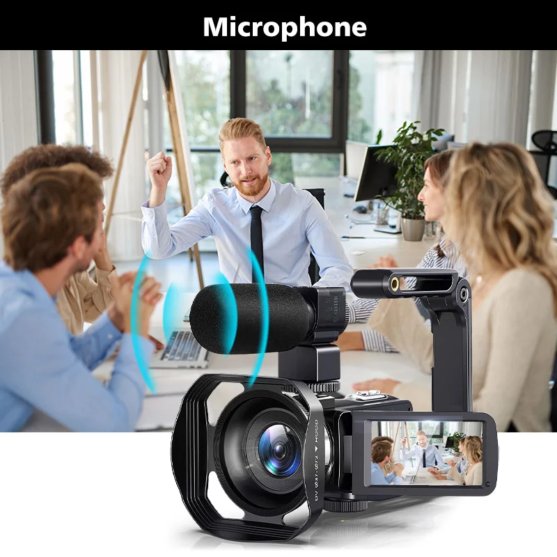 8K Video Camera 64MP Digital Video Camera 18X igital Zoom Camera Recorder 3 Inch LCD Touch Screen Portable Recording Camcorder