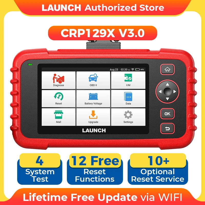 LAUNCH CRP129X V3.0 Lecteur de Code Automobile OBD2 Outil de Diagnostic Auto Mise à Jour Gratuite à Vie CANFD DOIP