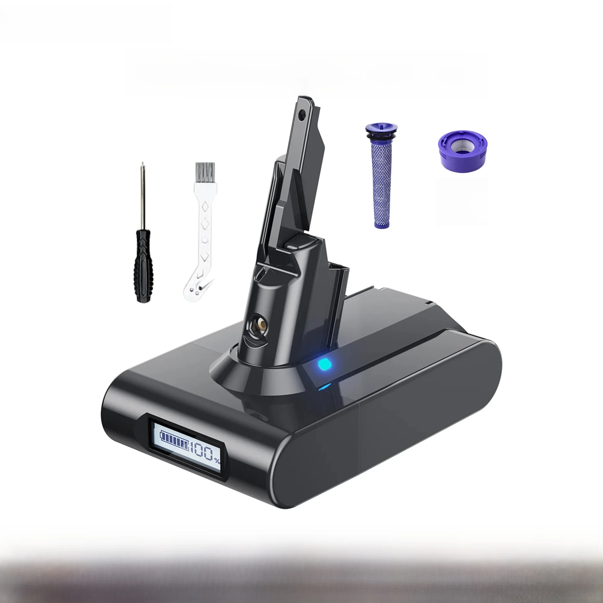 Powtree dla Dyson V7 21.6V 6500mAh wymienna bateria do Dyson V7/SV11 Motorhead Pro odkurzacz narzędzie bateria — zdjęcie produktu 7