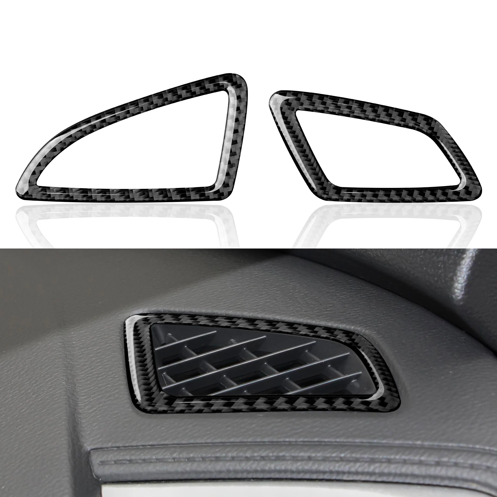 Car Interior Side Air Vent Trim Decal Sticker for Honda Civic 10th Gen 2016 2017 2018 2019 2020 2021 Carbon Fiber Accessories