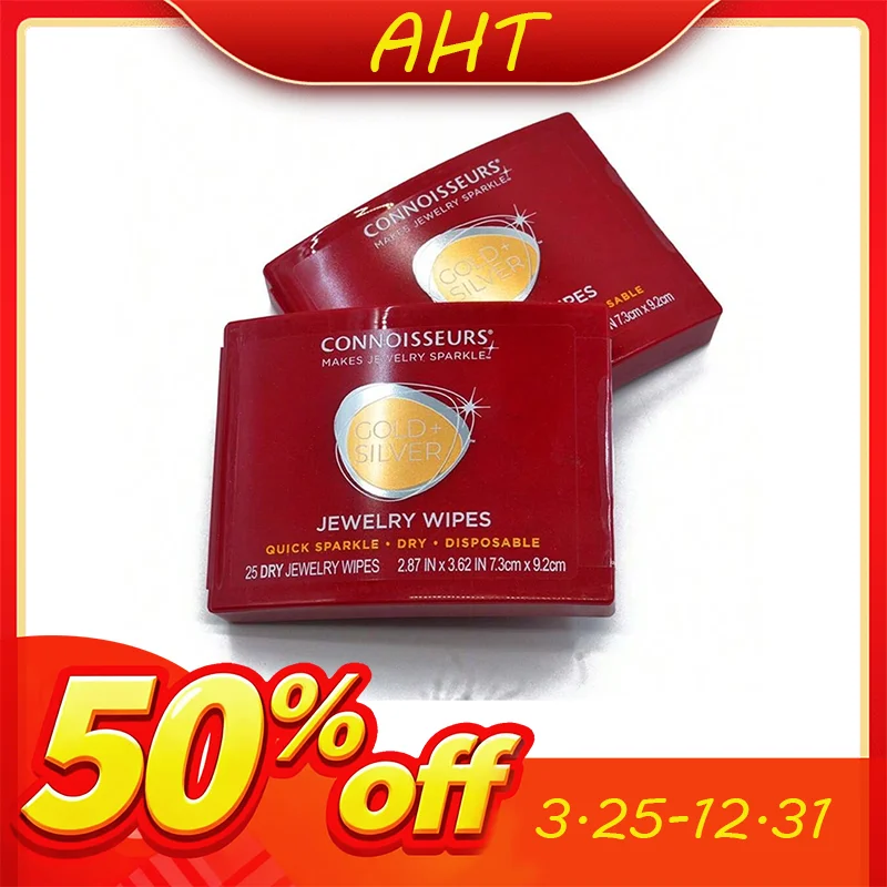 

Салфетки для чистки ювелирных изделий AHT 2026 Connoisseurs Gold Silver, одноразовые, сухие, для полировки колец, ожерелий, часов, драгоценных металлов
