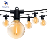 60m 100leds Waterproof Outdoor String Lights Replaceable LED Bulbs Retro Vintage for Garden Patio Party Festival Decor