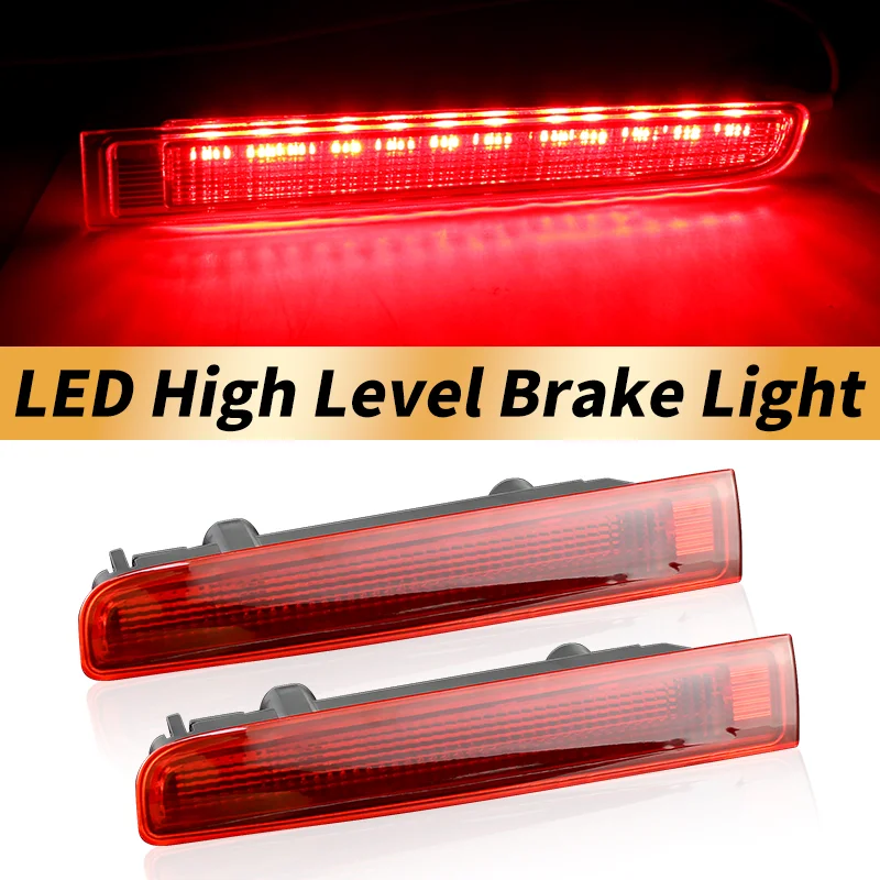 2PCS Red LED 3rd High Level Rear Brake Light For VW For Volkswagen Transporter T5 T6 Barn Door Rear Stop Lamp Car Accessories