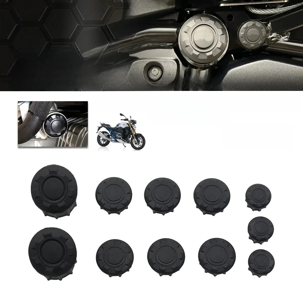 Couvercle de trou de cadre, décor de bouchon pour BMW R1200R R1200RS 2015 – 2024, ensemble de capuchons de cadre de moto, 11 pièces