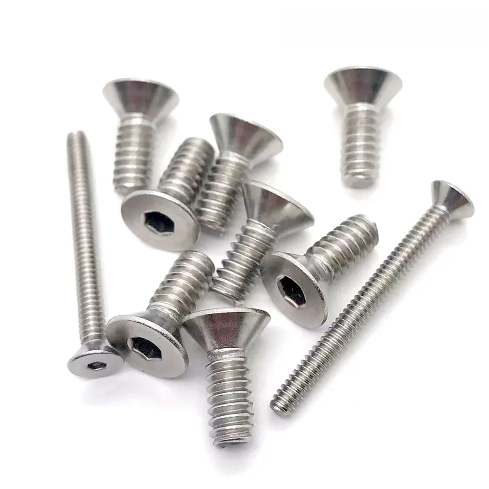 Vis à 2,2 à tête plombée à six pans creux en acier inoxydable, UNC 2 #-56 4 #-40 6 #-32 8 #-32 10 #-24 10 #-32 UNF, filetage US 304