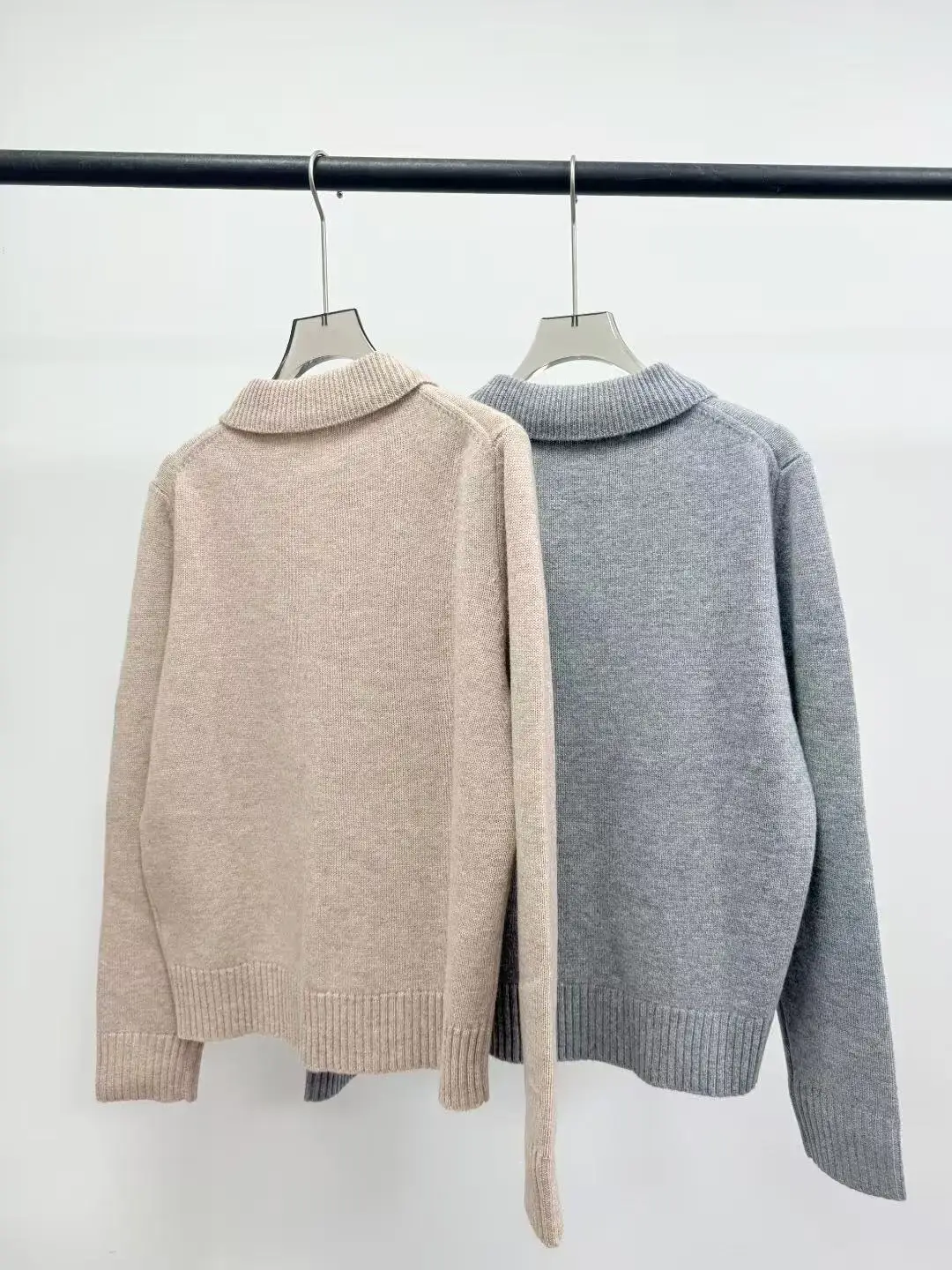 ياقة دائرية أنيقة مع سترة صغيرة متماسكة بياقة مقلوبة #2