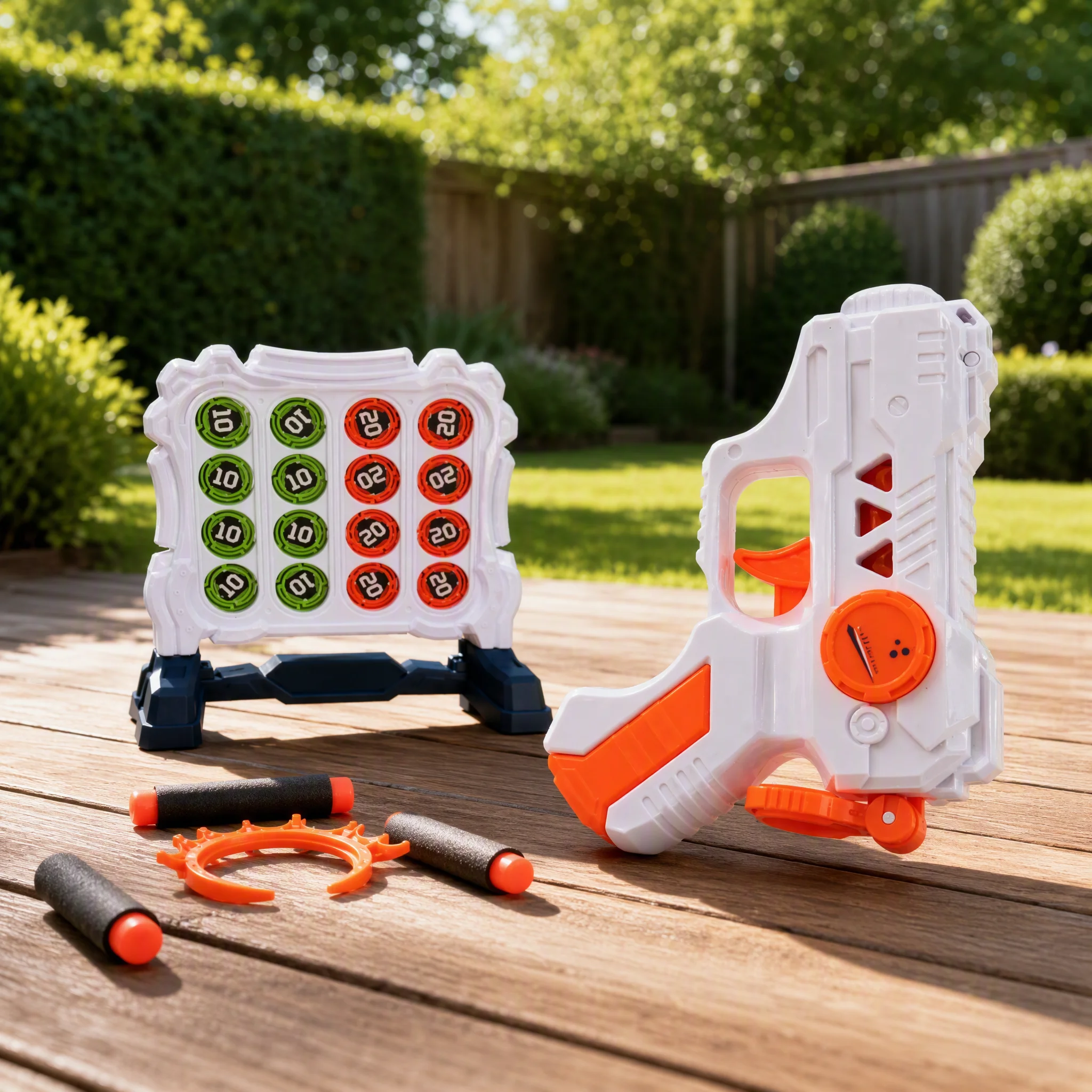Dart Gun en Doelschietspel Trainingsset - Precisie Speelgoed voor Kinderen, Inclusief 20 Zachte Schuimpijltjes