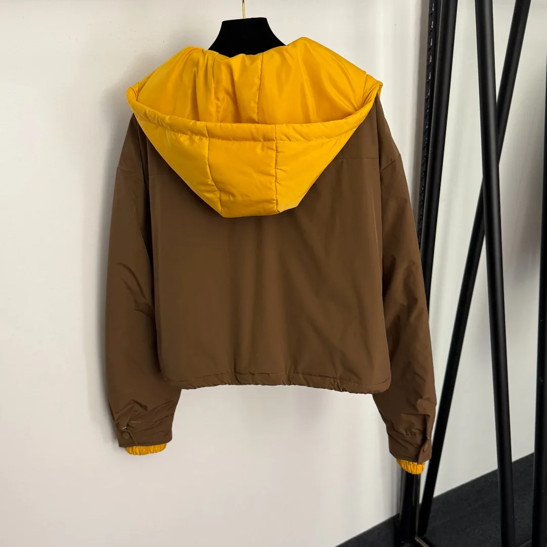 

Casual Women Detachable Hooded Long-Sleeved Cotton Jacket 2025 Winter Fashion Warm Short Jacket Oversize Style YF6