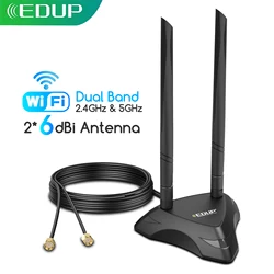 EDUP Wifi Network Card High Gain Extended Antennas with cable for Intel WiFi PCIE desktop Network Card  Wifi Adapter/Router/AP