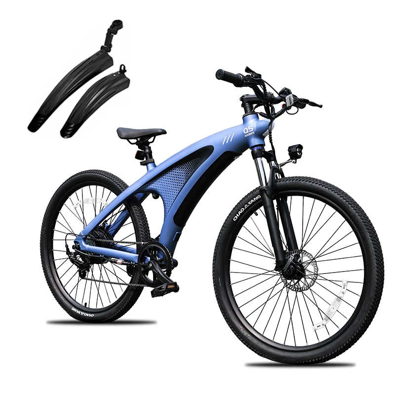 HX Q5 Elektrofahrrad für Herren, Elektro-Mountainbike mit 27,5-Zoll-Reifen, Shimano-Schaltwerk, einstellbarem Federungssystem, 48V 13Ah, Reichweite 50 km, Elektro-Citybike