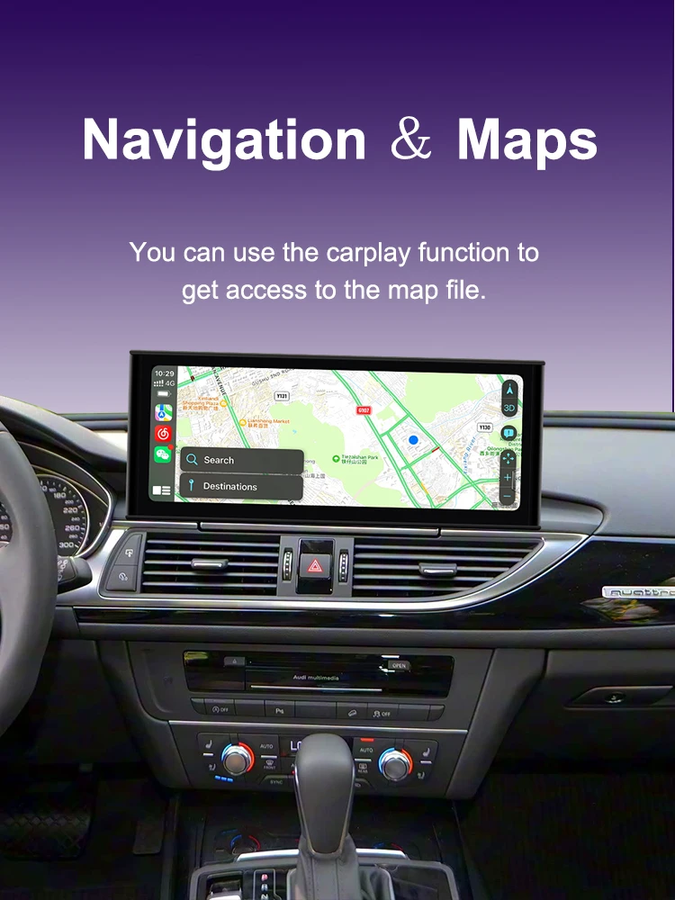 AUTOTOP 12,3'' Linux Bildschirm Drahtlose CarPlay Android Auto Display Für Audi A6 A7 C7 2011-2018 RMC HNR MHI2 Airplay Multimedia – Detail 9