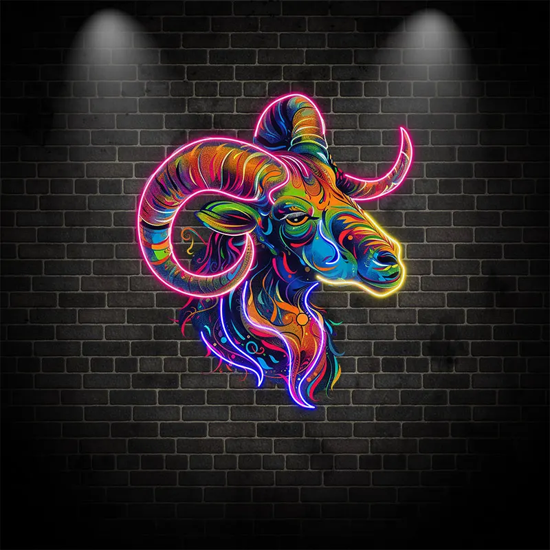 Aries Neon signs Light - LED Zodiac Sign Decor for Home, Astrology Gift for Aries Lovers, Unique Aries Wall Art