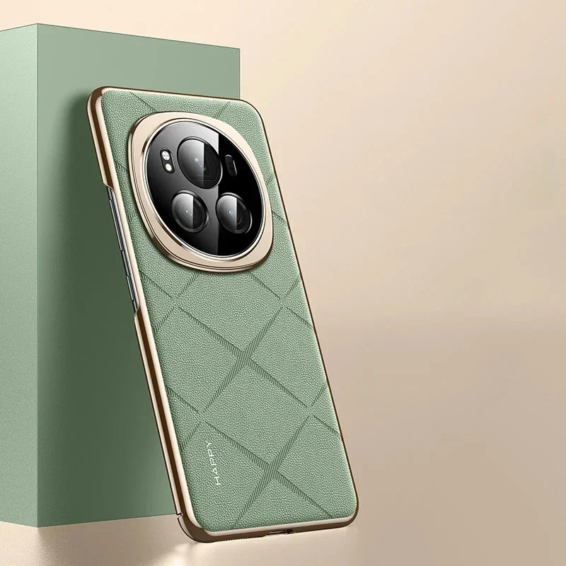 Luksusowe skórzane etui na telefon Honor Magic 6 Pro plating Camera Lens Ptotection Hard Back Case dla Honor Magic 7 Lite 6Pro 6RSR — zdjęcie produktu 7