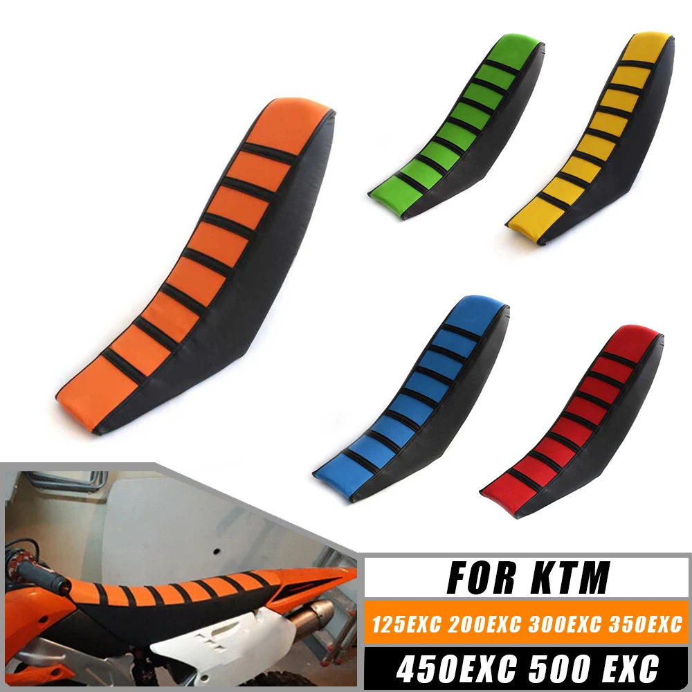 Motocross Striped Soft-Grip Gripper Soft Seat Cover Rubber Motorcycle Parts For KTM 125EXC 200EXC 300EXC 350EXC 450EXC 500 EXC